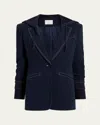 Cinq À Sept Khloe Hooded Topstitch Blazer