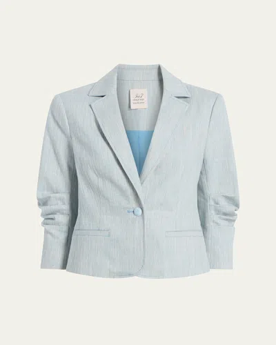 Cinq À Sept Khloe Le Petit Melange Blazer In Kettle Pond White