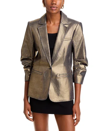 Cinq À Sept Cinq A Sept Khloe Metallic Blazer In Gold