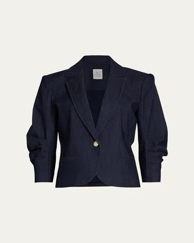 Cinq À Sept Khloe Petit Denim Blazer In Multi