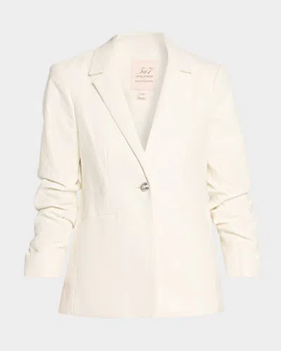 Cinq À Sept Khloe Quilted Vegan Leather Blazer In Neutral