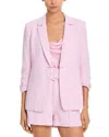 Cinq À Sept Cinq A Sept Khloe Ruched-cuff Blazer In Pink