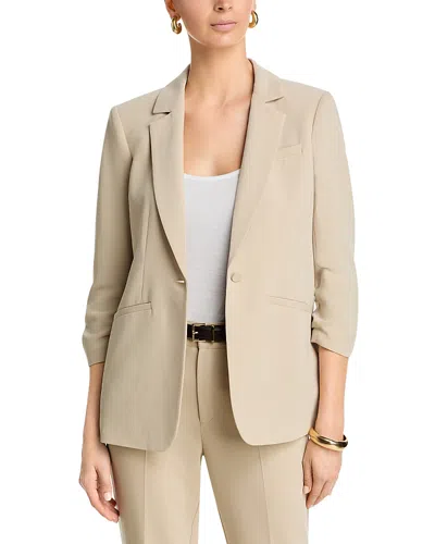 Cinq À Sept Cinq A Sept Khloe Ruched-cuff Blazer In Brown