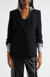Cinq À Sept Louisa Single-breasted Blazer In Black/silver