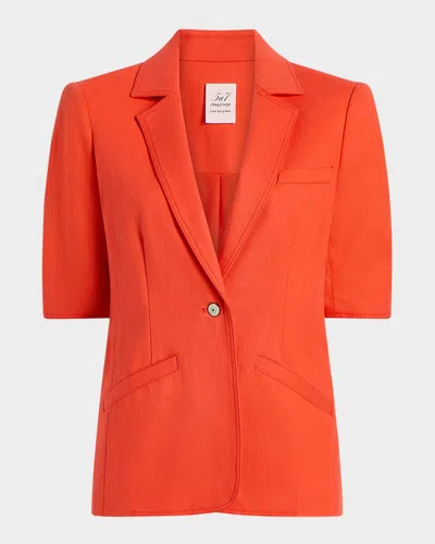 CINQ À SEPT KHLOE SHORT-SLEEVE BLAZER