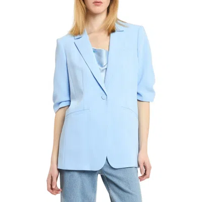 Cinq À Sept Khloe Short-sleeve Blazer In Blue