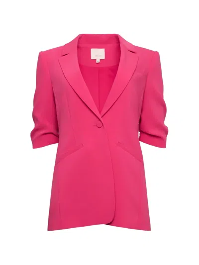 Cinq À Sept Khloe Short-sleeve Blazer In Multi