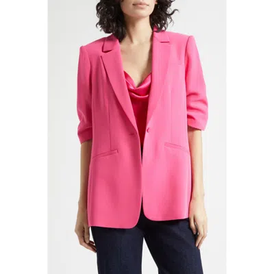 Cinq À Sept Khloe Short-sleeve Blazer In Pink