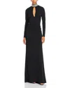Cinq À Sept Cinq A Sept Kimbra Embellished Keyhole Gown In Black