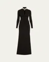 Cinq À Sept Cinq A Sept Kimbra Embellished Keyhole Gown In Black