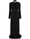 Cinq À Sept Cinq A Sept Kimbra Embellished Keyhole Gown In Schwarz
