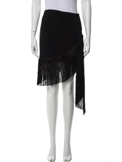 Pre-owned Cinq À Sept Knee-length Skirt In Black
