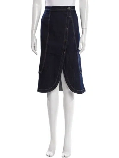 Pre-owned Cinq À Sept Knee-length Skirt In Blue