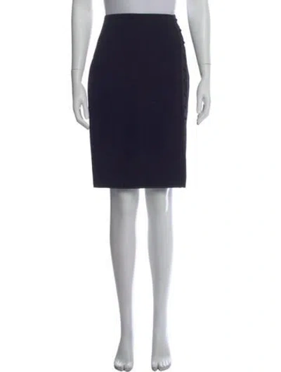 Pre-owned Cinq À Sept Knee-length Skirt In Blue