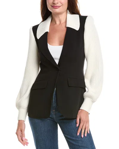CINQ À SEPT KNIT COMBO CHEYENNE BLAZER