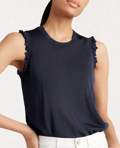 Cinq À Sept Knit Front Lenore Tank In Black