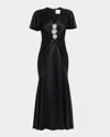 Cinq À Sept Kordyn Silk V-neck Dress In Black