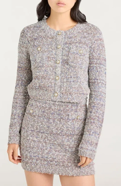 Cinq À Sept Kori Crop Cardigan In Gray