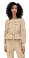 Cinq À Sept Kumiko Jacket Khaki In Khaki