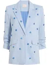 Cinq À Sept Cinq A Sept Kylie Embellished Blazer In Blue