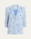 Cinq À Sept Cinq A Sept Kylie Embellished Blazer In Blue Hydrangea
