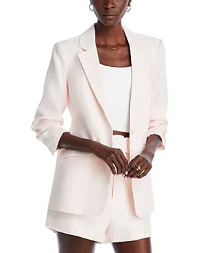 Cinq À Sept Cinq A Sept Kylie Linen And Cotton Blazer In Icy Pink
