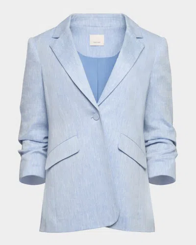 Cinq À Sept Kylie Linen Blazer In Blue