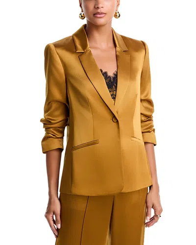 Cinq À Sept Cinq A Sept Kylie Satin Blazer In Yellow