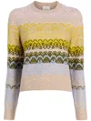 Cinq À Sept Cinq A Sept Lace Fair Isle Pullover Sweater In Neutrals