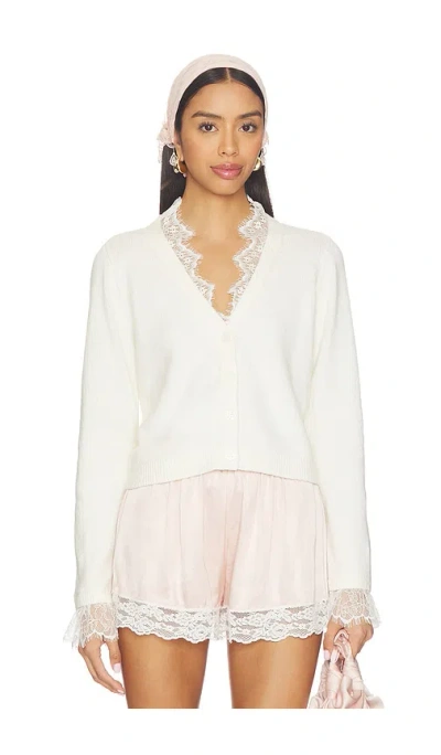 Cinq À Sept Lace Nikko Cardigan In White