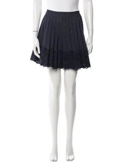 Pre-owned Cinq À Sept Lace Pattern Mini Skirt W/ Tags In White
