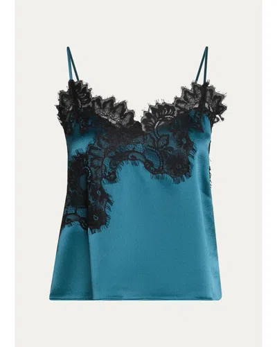 Cinq À Sept Sael Lace-trim Camisole Top In Blue