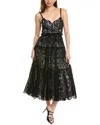 Cinq À Sept Lana Lace Midi Dress In Black