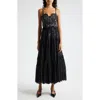 Cinq À Sept Lana Lace Midi Dress In Black/ivory