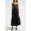 Cinq À Sept Lana Lace Midi Dress In Black/ivory