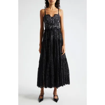 Cinq À Sept Lana Lace Midi Dress In Black