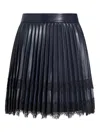 Cinq À Sept Laney Pleated Lace Mini Skirt In Blue
