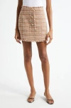 Cinq À Sept Larissa Odette Tweed Miniskirt In Brown