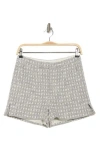 Cinq À Sept Laverne Check Print Shorts In Navy/white