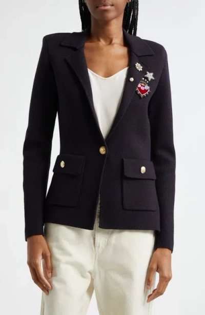 Cinq À Sept Cinq A Sept Laynee Patch Blazer In Navy