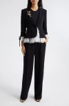Cinq À Sept Le Petit Roxie Blazer In Black/ Ivory