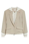 Cinq À Sept Le Petite Khloe Zip-up Hoodie Blazer In Multi