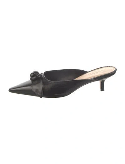 Pre-owned Cinq À Sept Leather Mules In Black