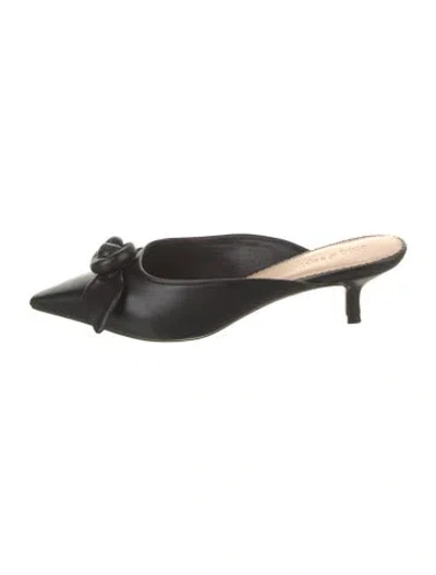 Pre-owned Cinq À Sept Leather Mules In Black