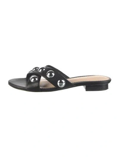 Pre-owned Cinq À Sept Leather Slides In Multi