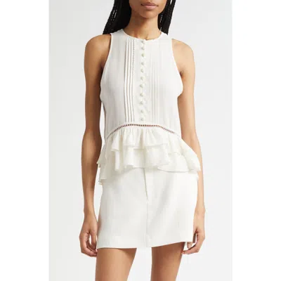 Cinq À Sept Leesal Pintuck Pleat Top In White