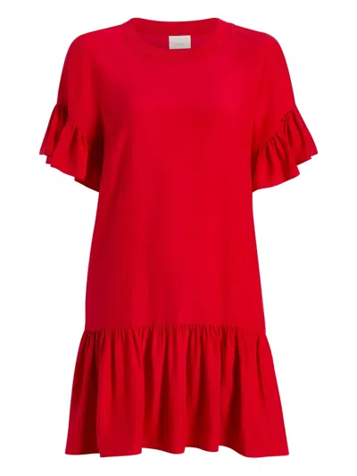 CINQ À SEPT LEILAH RUFFLED MINI DRESS