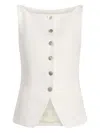 Cinq À Sept Lemonis Vest In Ivory In 白色