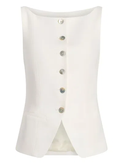 Cinq À Sept Lemonis Vest In 白色