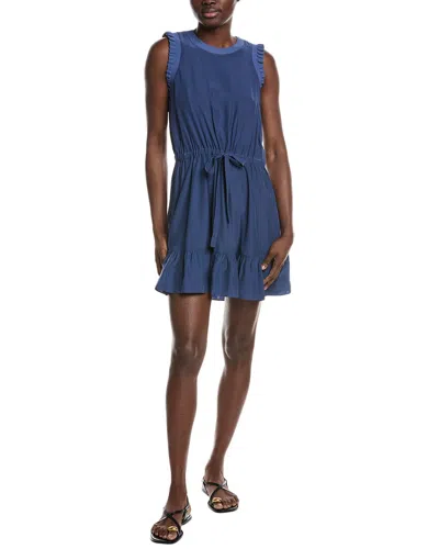 Cinq À Sept Lenora Silk Charmeuse Mini Dress In Blue